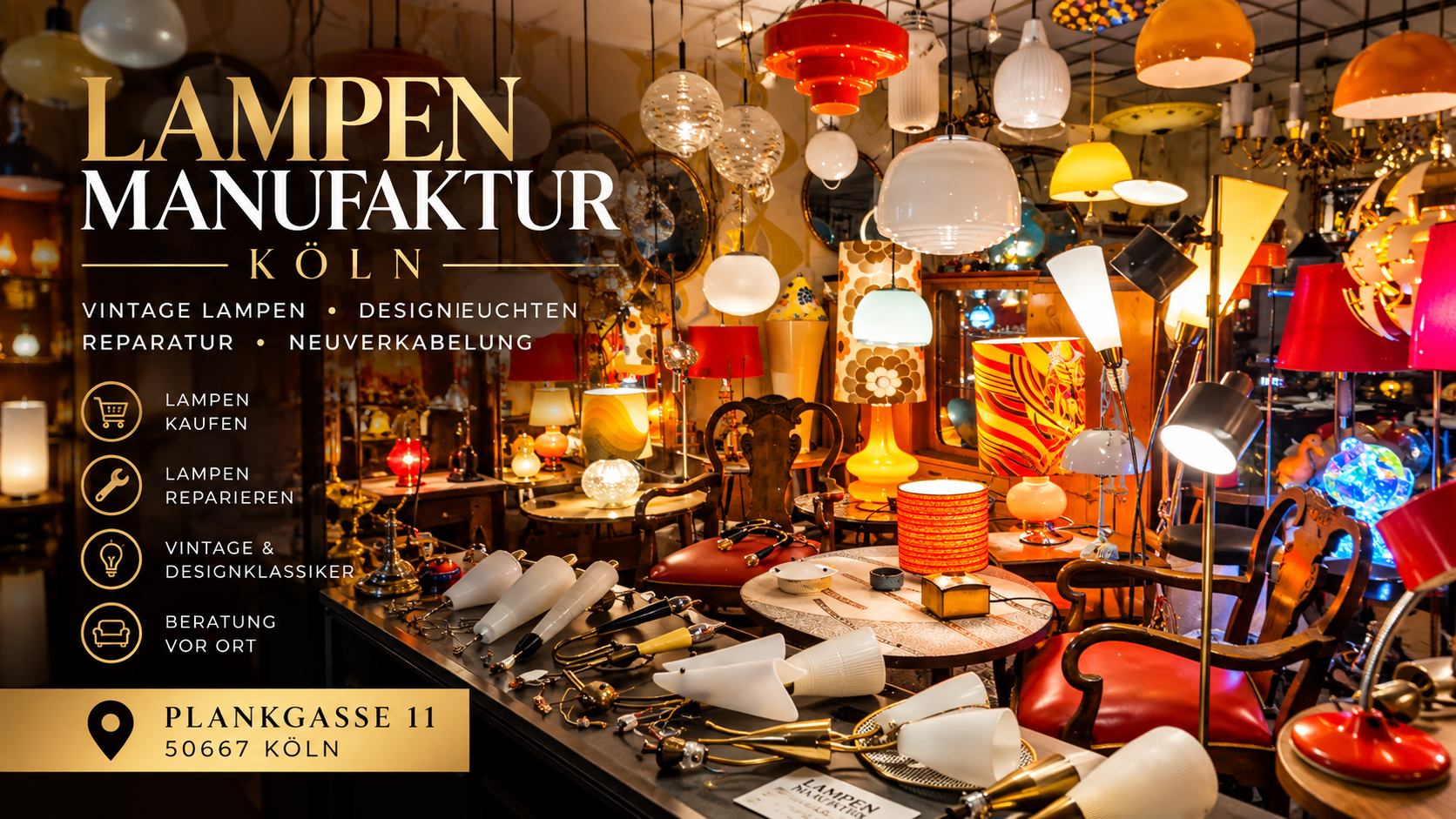 Lampen Manufaktur Köln – Vintage Lampen, Designklassiker und besondere Leuchten entdecken